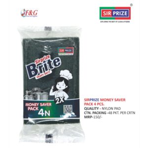 Sir Prize Brite Heavy Duty Money Saver 4 Pc Pack / Product Code - SP-MSP 4X6