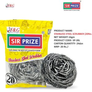 Sir Prize Stainless Steel Scrubber - 20l - SP-20L